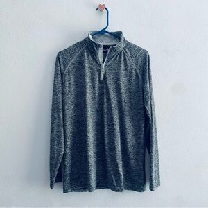Women's Gray Quarter-Zip Top